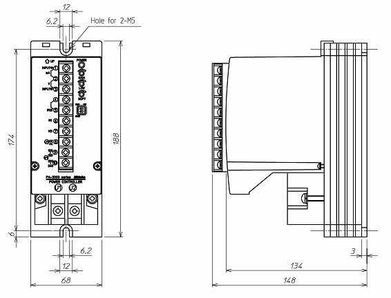 PA-3040_3050 External Dimensions