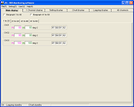 Monitoring software (SWM-JCL01M) Main display