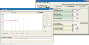 Console software (SWS-ACS01M) displays