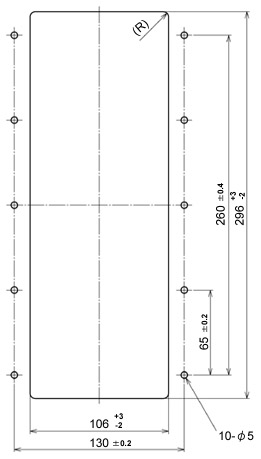 BOC-600 Panel cutout