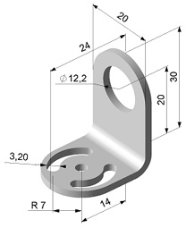 RD-600 Mounting bracket (TFB) External dimensions