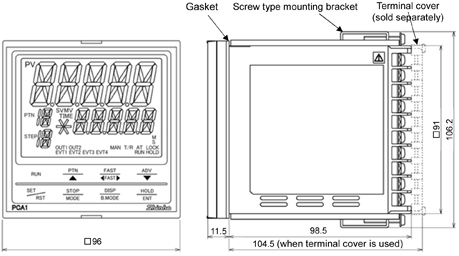 PCA1 External dimensions