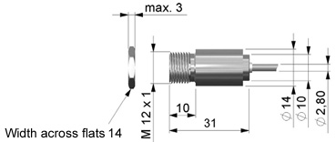 RD-600 Sensing Head External dimensions