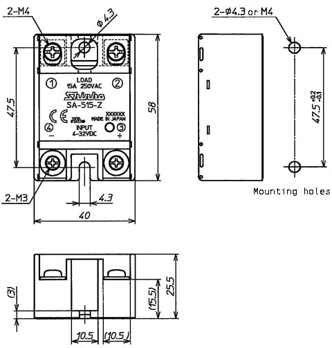 SA-500 External Dimensions