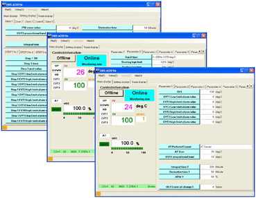 Console software (SWS-AC001M) displays