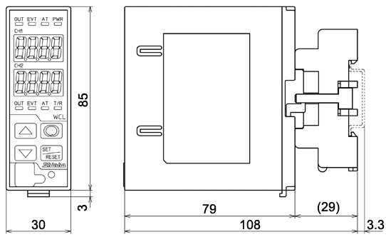 WCL-13A External dimensions