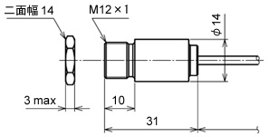 红外温度传感器RD-715-HA传感器零件的外部尺寸